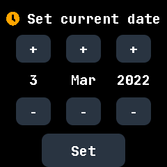 Set date manually